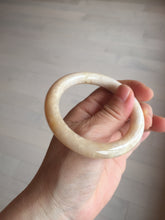 Load image into Gallery viewer, 52.8mm 100% natural beige yellow white round cut Coral Jade (珊瑚玉) bangle SY70
