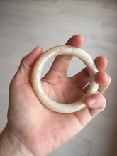 Load image into Gallery viewer, 52.8mm 100% natural beige yellow white round cut Coral Jade (珊瑚玉) bangle SY70
