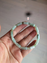 Load image into Gallery viewer, 100% natural type A  green/brown/yellow jadeite jade beads bracelet W105
