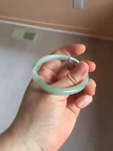 Load image into Gallery viewer, 48mm certified 100% natural Type A light green purple slim oval jadeite jade bangle PB207-2839
