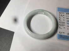 Load image into Gallery viewer, 58.4mm certificated Type A 100% Natural light green white Jadeite Jade bangle AF90-2939
