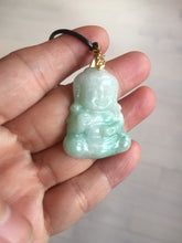 Load image into Gallery viewer, 卖了 100% Natural white sunny green jadeite Jade baby buddha (宝宝佛) pendant group BL19
