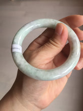 Load image into Gallery viewer, 53.9mm Certified 100% natural Type A light green purple brown chubby round cut jadeite jade bangle BQ16-5818
