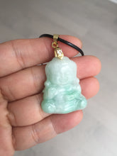 Load image into Gallery viewer, 卖了 100% Natural white sunny green jadeite Jade baby buddha (宝宝佛) pendant group BL19
