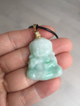 Load image into Gallery viewer, 卖了 100% Natural white sunny green jadeite Jade baby buddha (宝宝佛) pendant group BL19
