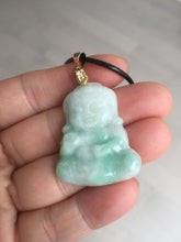 Load image into Gallery viewer, 卖了 100% Natural white sunny green jadeite Jade baby buddha (宝宝佛) pendant group BL19
