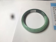 Load image into Gallery viewer, 52.6mm certified 100% natural Type A apple green/dark green jadeite jade bangle H116-2848
