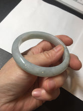 Load image into Gallery viewer, 54mm certified Type A 100% Natural light green white Jadeite Jade bangle BM67-0316
