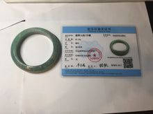 Load image into Gallery viewer, 56mm 100% Natural type A green/gray carved flowers and golden-painted Jadeite Jade bangle PB249-5681
