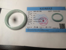 Load image into Gallery viewer, 53.7mm certificated Type A 100% Natural light green Jadeite Jade bangle H118-2849
