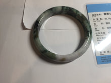 Load image into Gallery viewer, 60mm certified Type A 100% Natural light purple light brown  dark green (islands, beaches, and jungles )Jadeite Jade bangle AA47-3314
