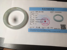 Load image into Gallery viewer, 57.4mm Certified 100% natural Type A icy watery green/white/gray jadeite jade bangle AY70-0343
