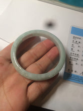 Load image into Gallery viewer, 53.7mm certificated Type A 100% Natural light green Jadeite Jade bangle H118-2849
