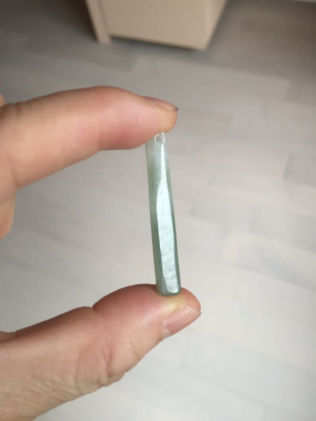 100% natural type A jadeite jade icy watery green white purple yellow Tide Control Pillar(定海神针) pendant group BN77