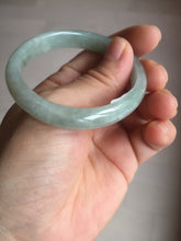 Load image into Gallery viewer, 49mm certified Type A 100% Natural icy watery light green oval Jadeite Jade bangle BQ11-3802
