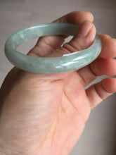 Load image into Gallery viewer, 49mm certified Type A 100% Natural icy watery light green oval Jadeite Jade bangle BQ11-3802
