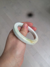 Load image into Gallery viewer, 51.8mm certificated Type A 100% Natural light green/white/beige/yellow Jadeite Jade bangle AX107-4211
