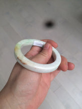 Load image into Gallery viewer, 51.8mm certificated Type A 100% Natural light green/white/beige/yellow Jadeite Jade bangle AX107-4211
