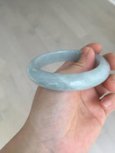 Load image into Gallery viewer, 56.3mm certified 100% natural type A icy watery white light green chubby jadeite jade bangle AH97-0549
