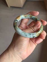 Load image into Gallery viewer, 53.2mm Certified type A 100% Natural green/yellow/brown autumn forest Jadeite bangle PD183-5698
