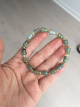 Load image into Gallery viewer, 100% natural type A icy watery dark green Jadeite jade gourd ( 葫芦, 福禄)  bracelet BL23
