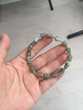 Load image into Gallery viewer, 100% natural type A icy watery dark green Jadeite jade gourd ( 葫芦, 福禄)  bracelet BL23
