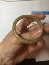 Load image into Gallery viewer, 49mm certified 100% natural Type A yellow brown slim jadeite jade bangle Pb61-3863
