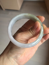 Load image into Gallery viewer, 54mm certified Type A 100% Natural light green white purple Jadeite Jade bangle Q131-3010
