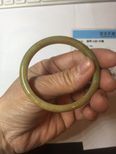 Load image into Gallery viewer, 49mm certified 100% natural Type A yellow brown slim jadeite jade bangle Pb61-3863
