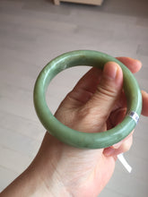 Load image into Gallery viewer, 60.8mm certified 100% Natural green/yellow nephrite Hetian Jade bangle HT48-8448
