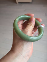 Load image into Gallery viewer, 60.8mm certified 100% Natural green/yellow nephrite Hetian Jade bangle HT48-8448
