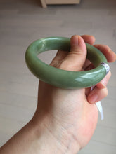 Load image into Gallery viewer, 60.8mm certified 100% Natural green/yellow nephrite Hetian Jade bangle HT48-8448
