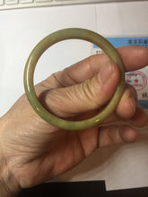 Load image into Gallery viewer, 49mm certified 100% natural Type A yellow brown slim jadeite jade bangle Pb61-3863
