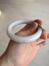 Load image into Gallery viewer, 58.7mm Certified Type A 100% Natural dark green/white//black Jadeite Jade bangle BK40-8351
