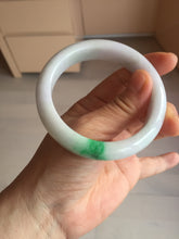 Load image into Gallery viewer, 56.5mm certified Type A 100% Natural sunny green/purple/white(白底青) Jadeite Jade bangle BF139-4075
