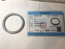 Load image into Gallery viewer, 58mm certified 100% natural Type A light green purple round cut jadeite bangle PB250-5664
