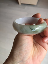 Load image into Gallery viewer, 54mm certified Type A 100% Natural light green white purple Jadeite Jade bangle Q131-3010
