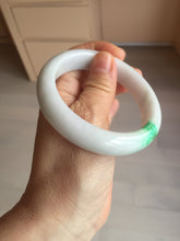 Load image into Gallery viewer, 56.5mm certified Type A 100% Natural sunny green/purple/white(白底青) Jadeite Jade bangle BF139-4075
