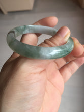 Load image into Gallery viewer, 51.8mm certified Type A 100% Natural icy watery light green/red oval Jadeite Jade bangle BQ9-3799
