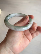 Load image into Gallery viewer, 58.7mm Certified Type A 100% Natural dark green/white//black Jadeite Jade bangle BK40-8351
