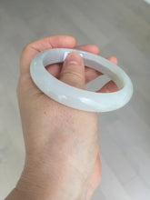 Load image into Gallery viewer, 58.5mm certified 100% natural type A icy watery white light green jadeite jade bangle AH99-0548
