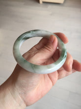 Load image into Gallery viewer, 58.7mm Certified Type A 100% Natural dark green/white//black Jadeite Jade bangle BK40-8351
