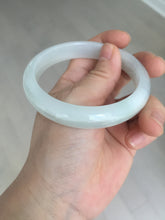 Load image into Gallery viewer, 58.5mm certified 100% natural type A icy watery white light green jadeite jade bangle AH99-0548
