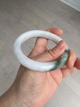 Load image into Gallery viewer, 58.7mm Certified Type A 100% Natural dark green/white//black Jadeite Jade bangle BK40-8351
