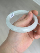 Load image into Gallery viewer, 58.5mm certified 100% natural type A icy watery white light green jadeite jade bangle AH99-0548
