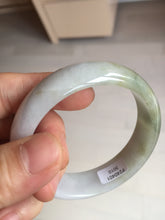 Load image into Gallery viewer, 54mm certified Type A 100% Natural light green white purple Jadeite Jade bangle Q131-3010
