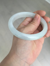 Load image into Gallery viewer, 58.5mm certified 100% natural type A icy watery white light green jadeite jade bangle AH99-0548
