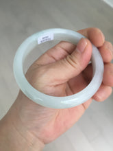 Load image into Gallery viewer, 58.5mm certified 100% natural type A icy watery white light green jadeite jade bangle AH99-0548
