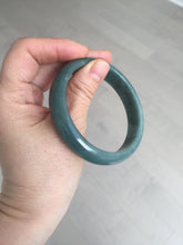 Load image into Gallery viewer, 57.5mm Certified Type A 100% Natural deep sea green/blue/gray/black Guatemala Jadeite bangle AY82-5765
