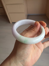 Load image into Gallery viewer, 56.9mm certified Type A 100% Natural sunny green/purple/white(白底青) Jadeite Jade bangle BF140-4079
